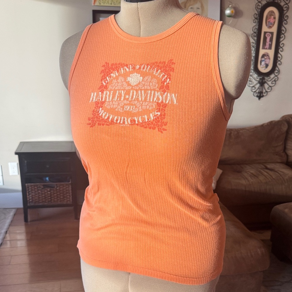Harley-Davidson Women's Vibrant Orange Tank Top
